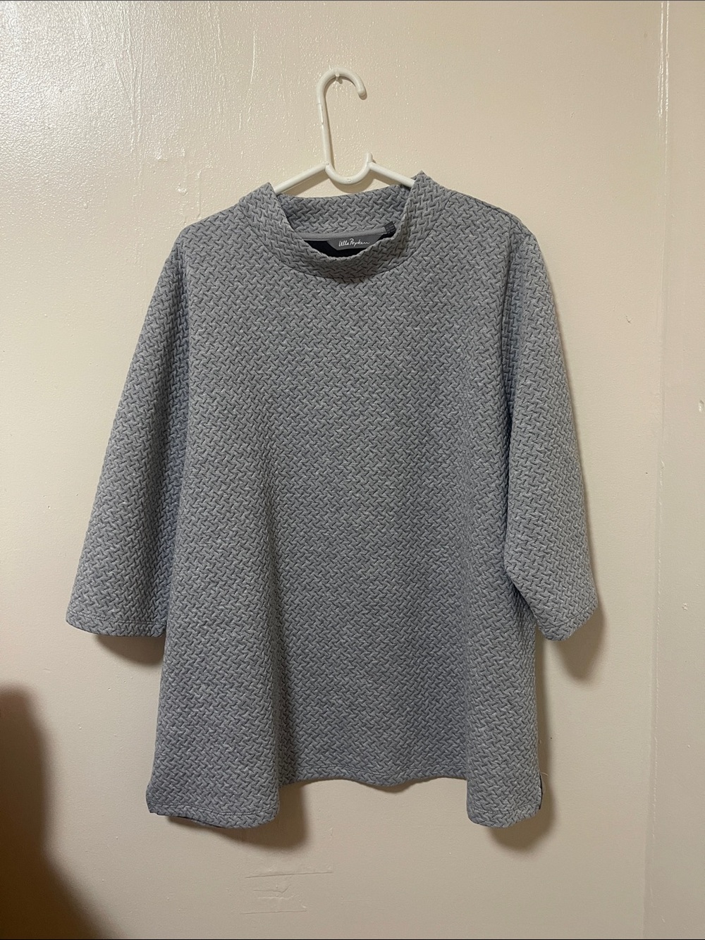 Ulla Johnson Light Gray Textured Turtleneck Sweater